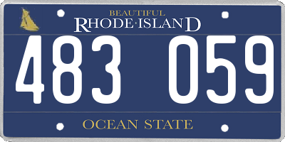 RI license plate 483059