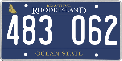 RI license plate 483062