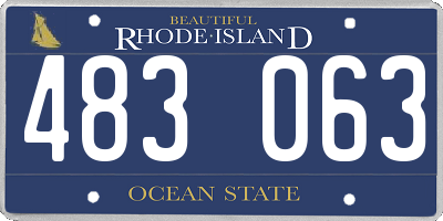 RI license plate 483063