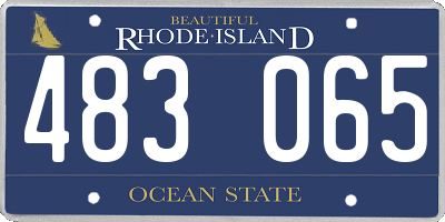 RI license plate 483065
