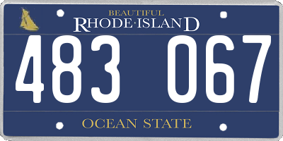 RI license plate 483067