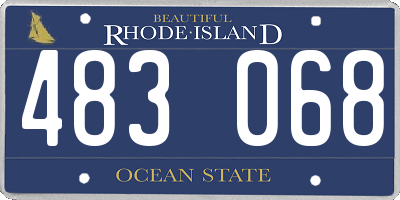 RI license plate 483068