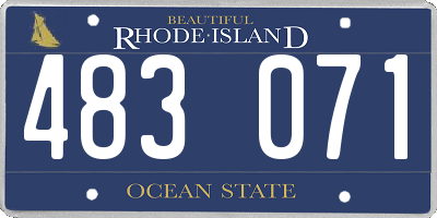 RI license plate 483071