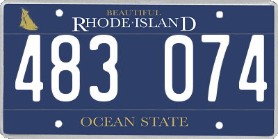 RI license plate 483074