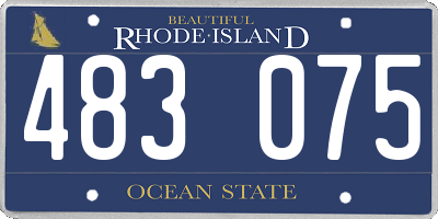 RI license plate 483075