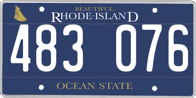 RI license plate 483076