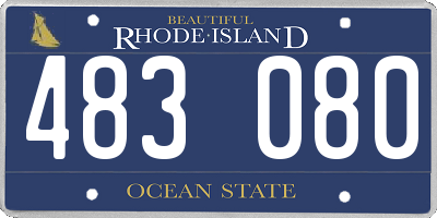 RI license plate 483080