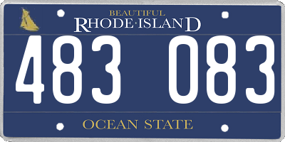 RI license plate 483083
