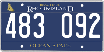 RI license plate 483092