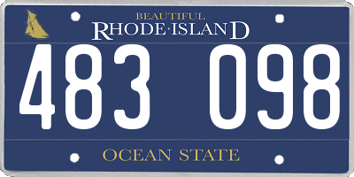 RI license plate 483098