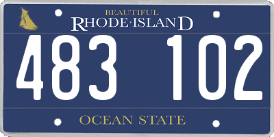 RI license plate 483102