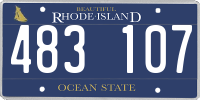 RI license plate 483107