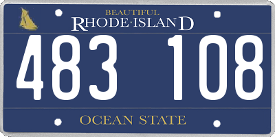 RI license plate 483108