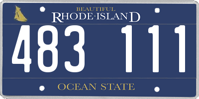 RI license plate 483111