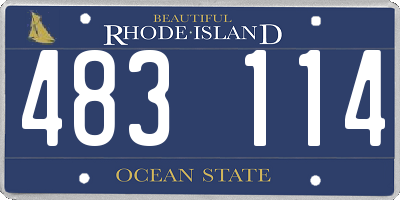 RI license plate 483114