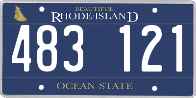 RI license plate 483121