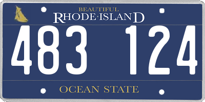 RI license plate 483124