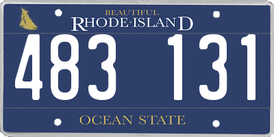 RI license plate 483131