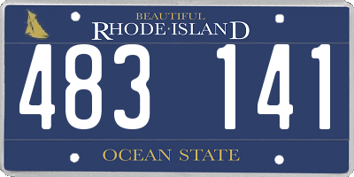RI license plate 483141