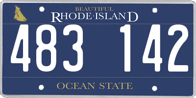 RI license plate 483142