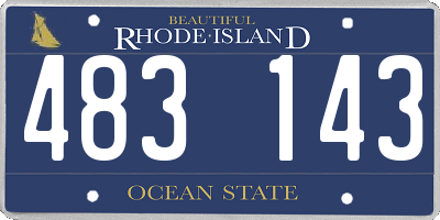 RI license plate 483143