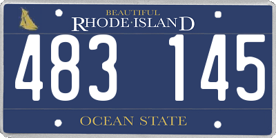 RI license plate 483145
