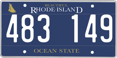 RI license plate 483149