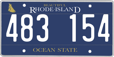 RI license plate 483154