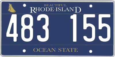 RI license plate 483155
