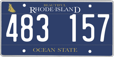 RI license plate 483157