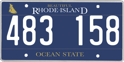 RI license plate 483158