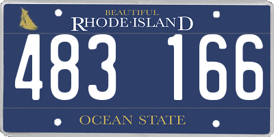 RI license plate 483166