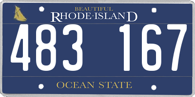 RI license plate 483167