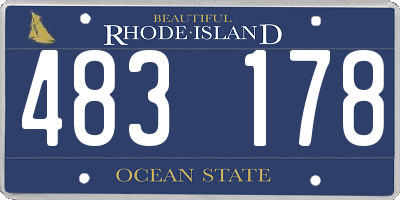 RI license plate 483178