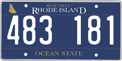 RI license plate 483181