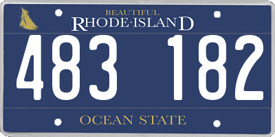 RI license plate 483182