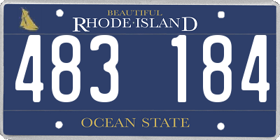 RI license plate 483184