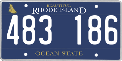 RI license plate 483186