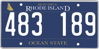 RI license plate 483189