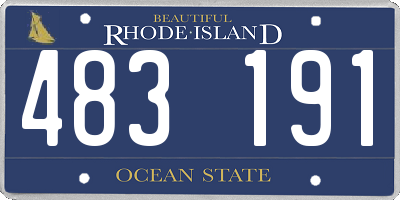 RI license plate 483191