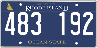 RI license plate 483192