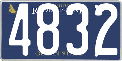 RI license plate 4832