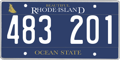RI license plate 483201