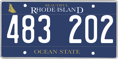 RI license plate 483202