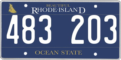 RI license plate 483203