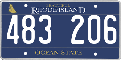 RI license plate 483206