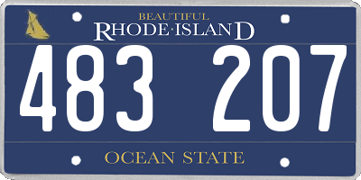 RI license plate 483207