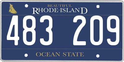 RI license plate 483209