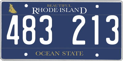 RI license plate 483213