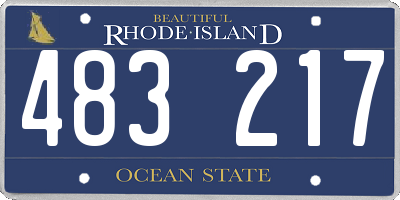 RI license plate 483217